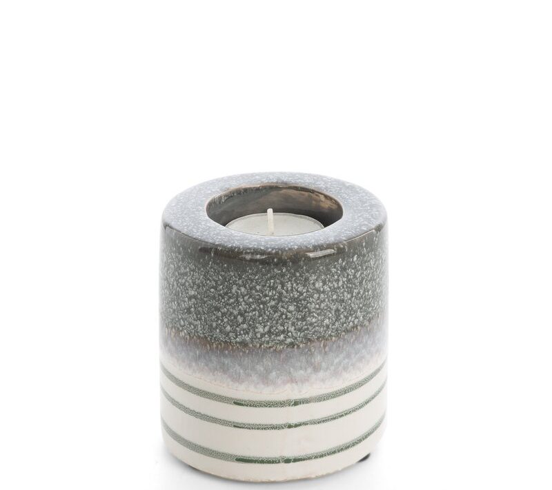 Świecznik ceramiczny VIKI biały O 8 X 9 CM – tworzy ciepły nastrój