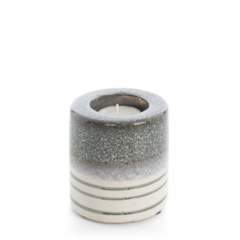Świecznik ceramiczny VIKI biały O 8 X 9 CM – tworzy ciepły nastrój