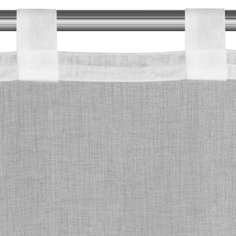 Firana gotowa Hestia na szelkach biała 150 X 70 CM – z elegancką koronką