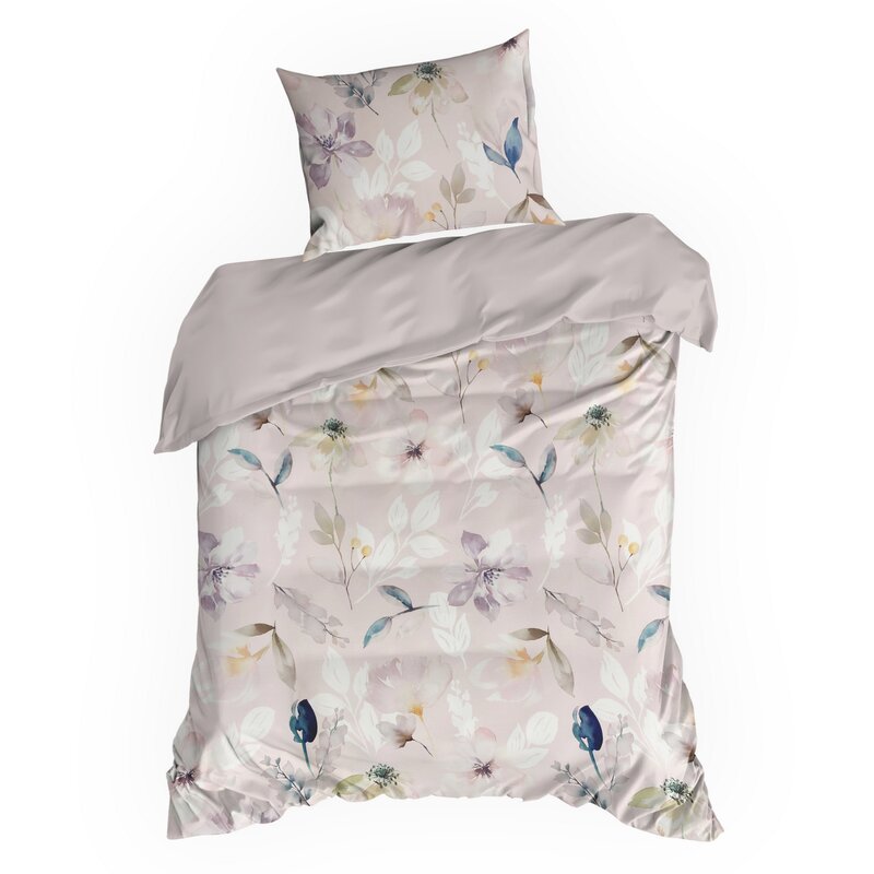 Pościel satynowa Premium33 jasnoróżowa 160 X 200 CM – z subtelnym wzorem