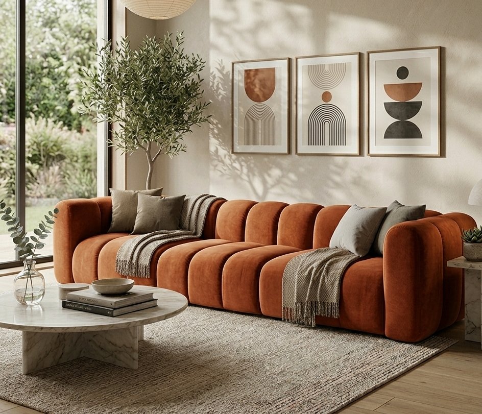 Sofa Pikowana Modułowa Tapicerowana Arand SL+S+SP - Duża Kanapa Do Salonu