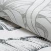 Komplet pościeli satynowej SPRING104 biały 220 X 200 CM – z wzorem palm