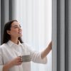 Zasłona gotowa Zoey stalowa 140 X 270 cm – 100% zaciemniająca
