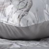 Pościel satynowa Premium31 jasnopopielata 160 X 200 cm – delikatny kwiatowy wzór