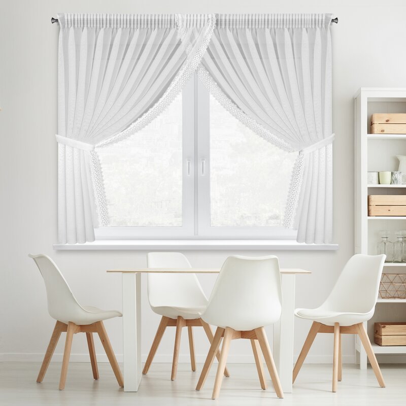 Firana gotowa Hestia 1 biała 400 X 160 CM – rozjaśnia wnętrze