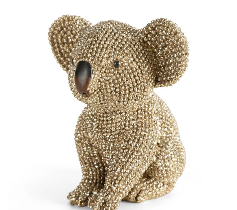 Figurka dekoracyjna Koala szampańska 8 X 8 X 10 CM – rozświetla wnętrze