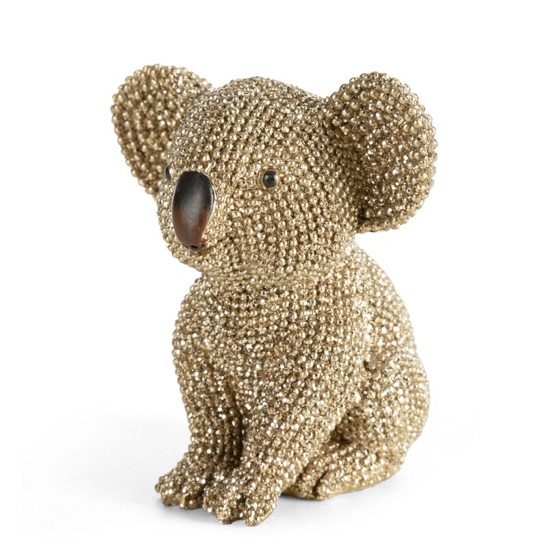 Figurka dekoracyjna Koala szampańska 8 X 8 X 10 CM – rozświetla wnętrze