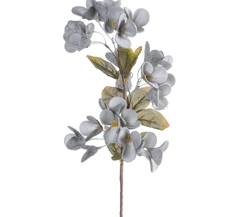 Kwiat dekoracyjny Flore 834 srebrny O 17 X 70 cm – nadaje wnętrzu blasku