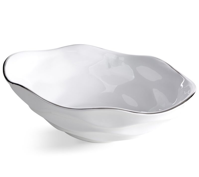 Misa dekoracyjna Boni (01) biała 35 X 22 X 11 cm – do salonu i jadalni