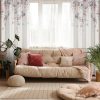 Zasłona gotowa Flora biała w róże 140X250 – łatwa w pielęgnacji