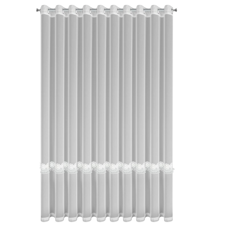 Firana gotowa ISOLA biała 350 X 250 cm – rozjaśnia wnętrze