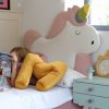 Łóżko Dziecięce Unicorn Legs Texti - Rosnące Łóżko Z Tapicerowaną Ramą I Motywem Jednorożca