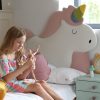 Łóżko Dziecięce Unicorn Legs Texti - Rosnące Łóżko Z Tapicerowaną Ramą I Motywem Jednorożca