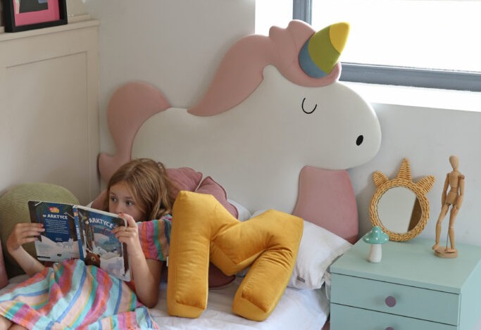 Łóżko Dziecięce Unicorn Box Basic - Łóżko Z Pojemnikiem I Zagłówkiem W Kształcie Jednorożca