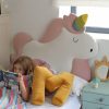 Łóżko Dziecięce Unicorn Legs Basic - Rosnące Łóżko Z Zagłówkiem W Kształcie Jednorożca