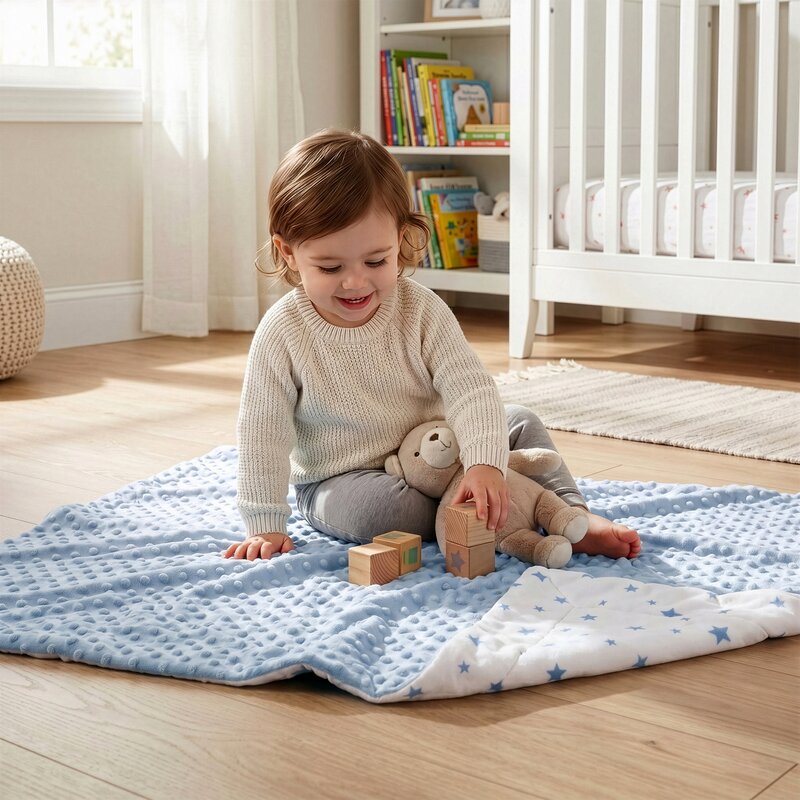 Kocyk dziecięcy Pierre Cardin BABY5 niebieski 110 X 140 CM – miękki i puszysty
