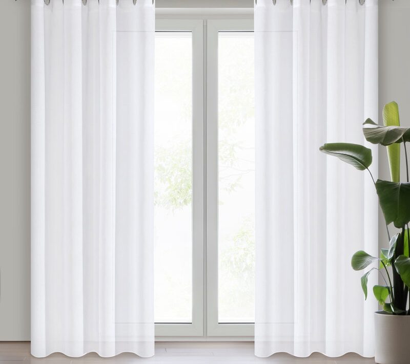 Firana gotowa Esim biała 140 X 250 cm – łatwa w prasowaniu