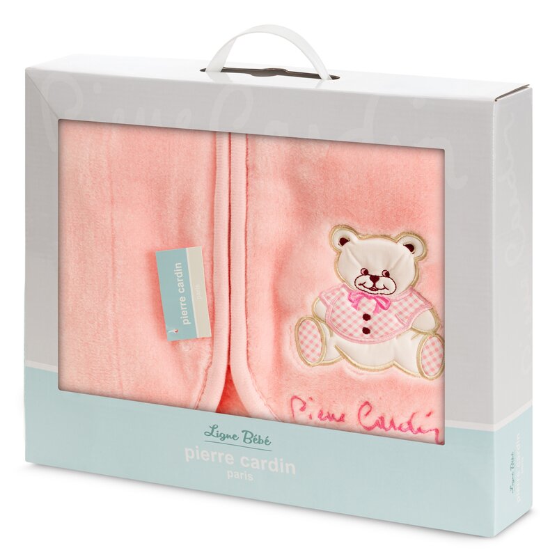 Koc Pierre Cardin Baby6 różowy 80 X 90 CM – miękki i delikatny