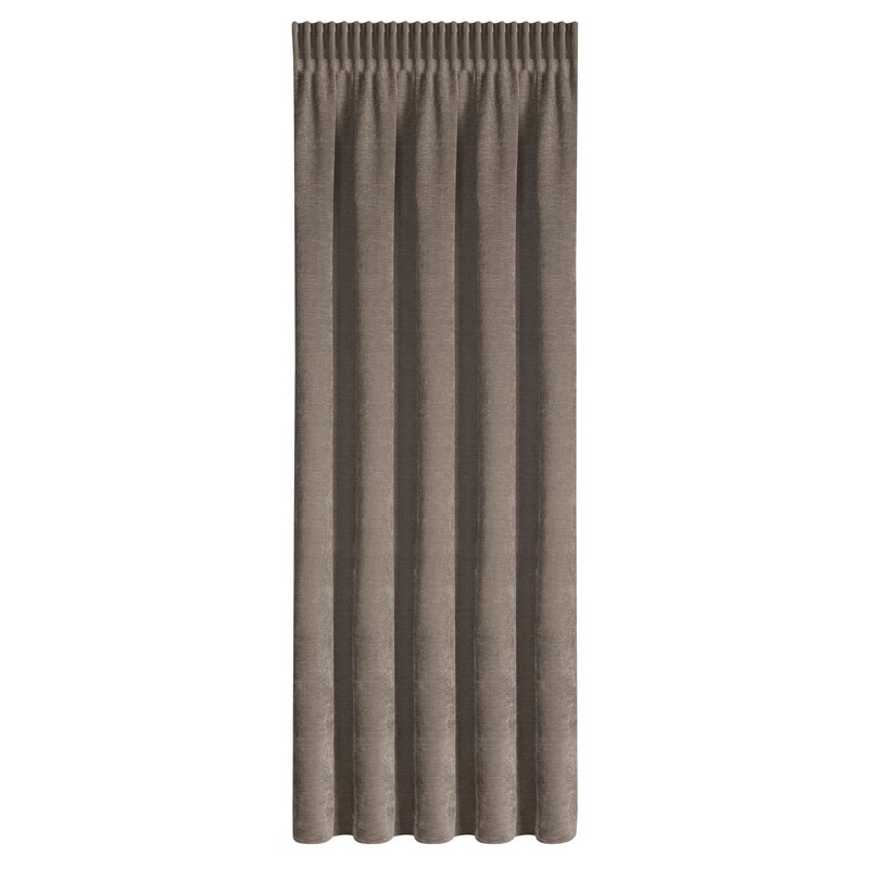 Zasłona gotowa Nilo ciemnobrązowa 140 X 270 cm – miękka w dotyku