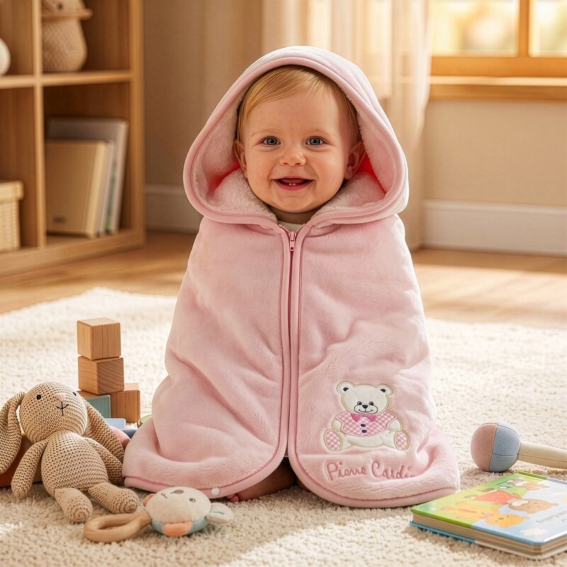 Koc Pierre Cardin Baby6 różowy 80 X 90 CM – miękki i delikatny