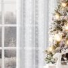 Firana gotowa świąteczna Snow biała 140 X 250 cm – z błyszczącym nadrukiem