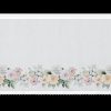 Zazdrostka Flowery na taśmie biała 150 X 60 cm – z nadrukiem roślinnym