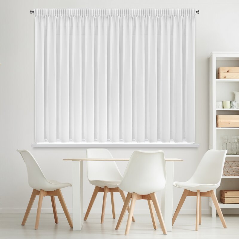 Firana gotowa Debra biała 400 X 160 cm – lekka i zwiewna