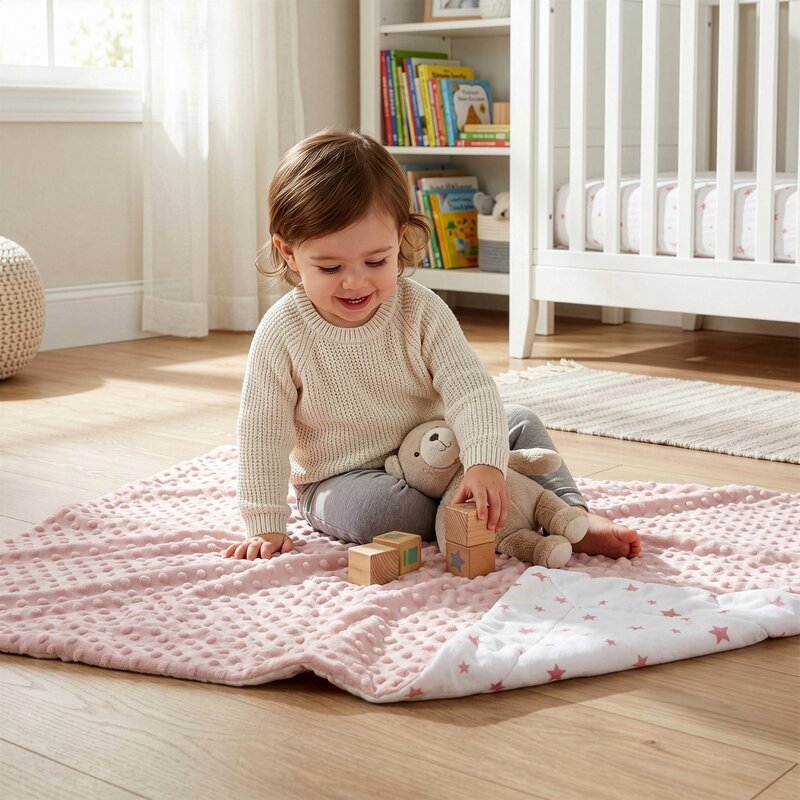 Koc dziecięcy Pierre Cardin BABY5 różowy 110 X 140 cm – miękki i przytulny