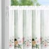 Zazdrostka Flowery na taśmie biała 150 X 60 cm – z nadrukiem roślinnym