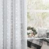 Firana gotowa świąteczna Snow biała 140 X 250 cm – z błyszczącym nadrukiem
