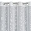 Firana gotowa świąteczna Snow biała 140 X 250 cm – z błyszczącym nadrukiem