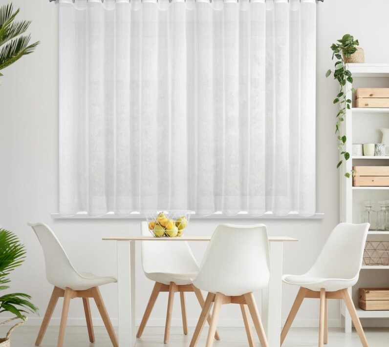 Firana gotowa Rebecca biała 350 X 160 cm – przepuszcza światło