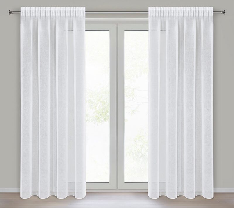 Firana gotowa Elpidia biała 140 X 270 CM – zapewnia prywatność