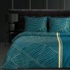 Pościel z makosatyny MUSA2 ciemnoturkusowa 220X200 – delikatna dla skóry
