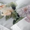 Zazdrostka Flowery na taśmie biała 150 X 60 cm – z nadrukiem roślinnym