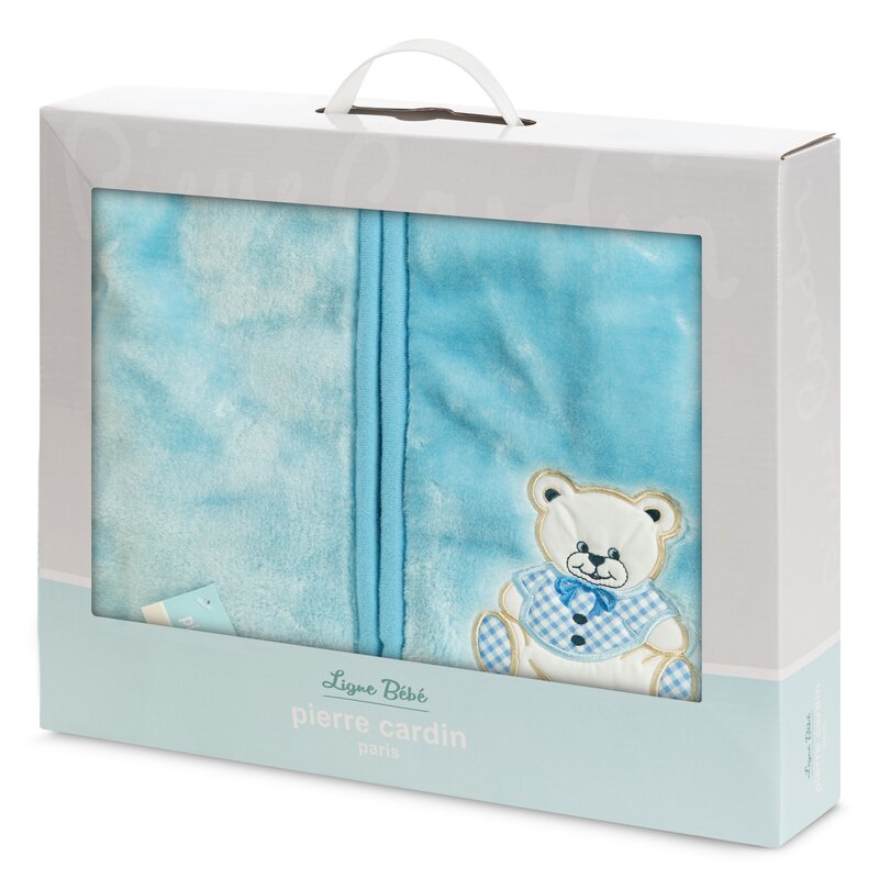 Koc dziecięcy Pierre Cardin BABY6 niebieski 80 X 90 cm – miękki i delikatny