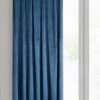 ZASŁONA GOTOWA D91 ROSA NA TAŚMIE 140 X 270 CM GRANATOWY