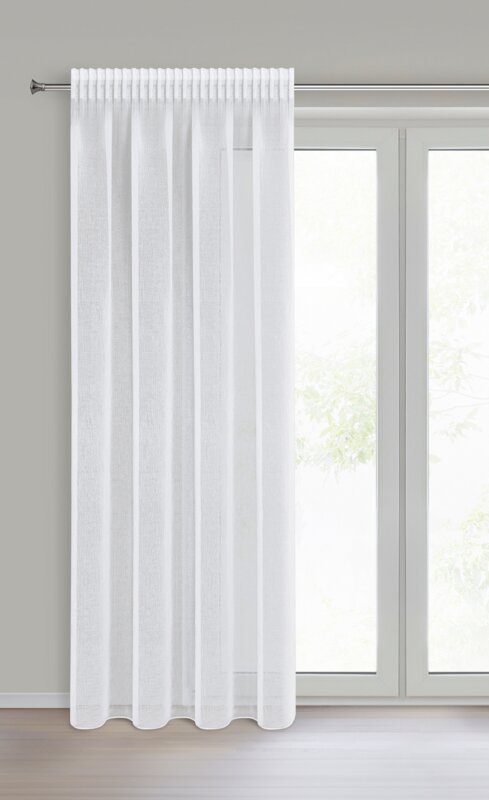 Firana gotowa Elpidia biała 140 X 270 CM – zapewnia prywatność