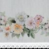 Zazdrostka gotowa Flowery biała 150 X 30 cm – z motywem roślinnym