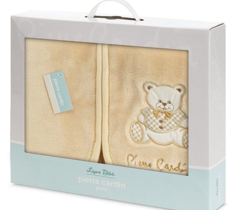 Koc dziecięcy BABY6 Pierre Cardin beżowy 80 X 90 CM – miękki i ciepły