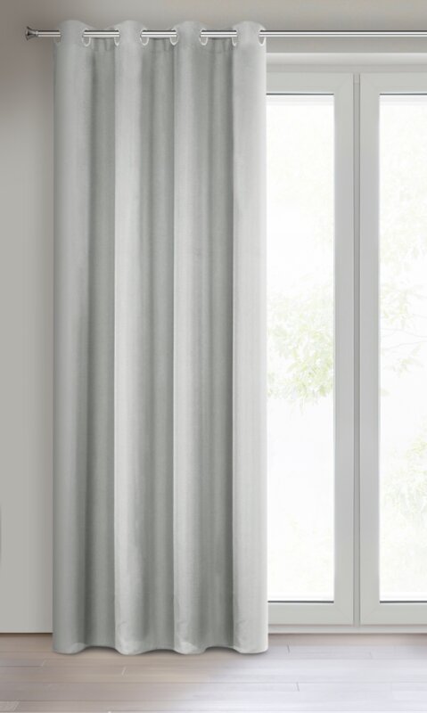 Zasłona gotowa Rita srebrna 140 X 250 CM – łatwa w prasowaniu