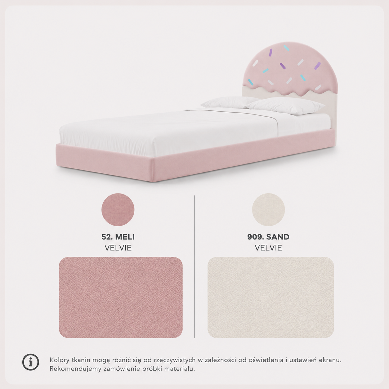 Łóżko Dziecięce Confetti Double Bed - Podwójne Łóżko Tapicerowane Z Wysuwaną Szufladą