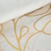Komplet pościeli z makosatyny Blanca biały 140X200 – z delikatnym botanicznym wzorem