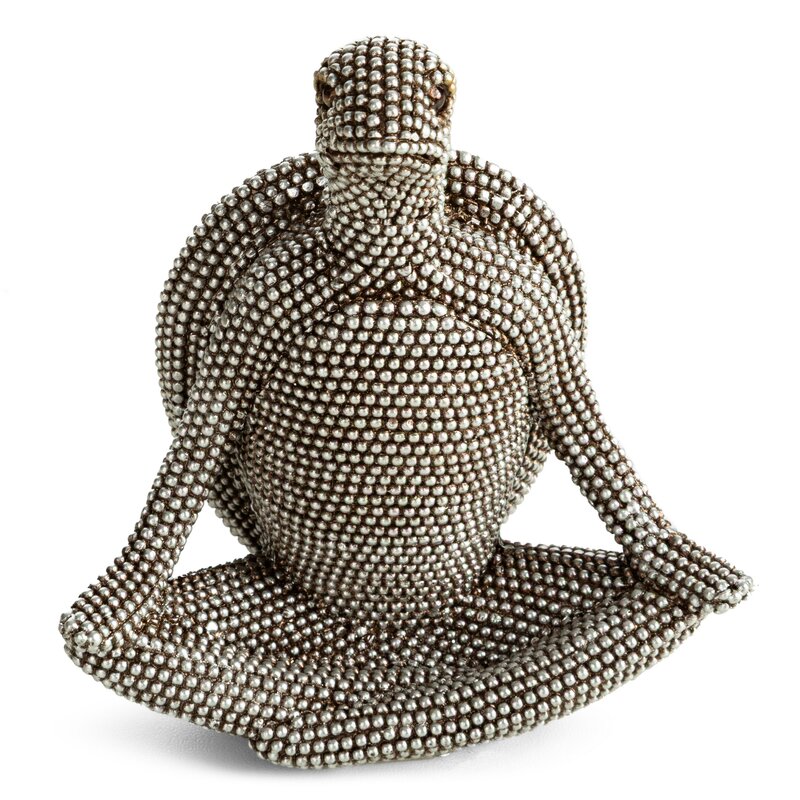 Figurka ceramiczna Eldo srebrna 10 X 6 X 10 CM – do salonu i biura