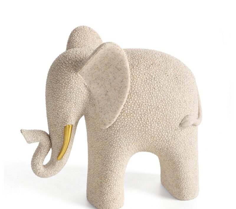 Figurka ceramiczna LUKAS beżowa 18 X 8 X 17 cm – subtelny akcent