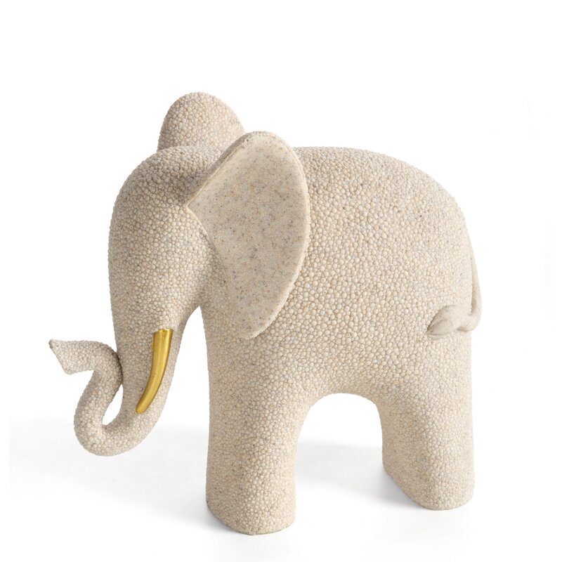 Figurka ceramiczna LUKAS beżowa 18 X 8 X 17 cm – subtelny akcent