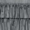 Zasłona gotowa Charlotte1 z falbanami stalowa 140 X 250 cm – idealna do sypialni
