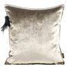 Poszewka velvetowa ROYAL 5 beżowa 45 X 45 CM – miękka z chwostem