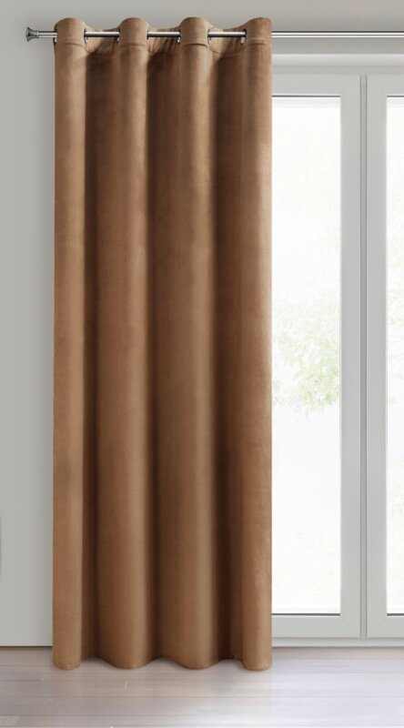 ZASŁONA GOTOWA D91 NAMI 135 X 250 CM JASNOBRĄZOWY