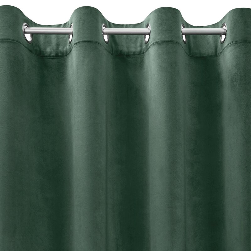 Zasłona gotowa D91 NAMI ciemnomiętowa 135 X 250 CM – welwetowa, miękka tkanina